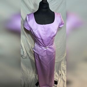 Perfect Mother Of Bride Elegant Lavender 2 Piece Gown